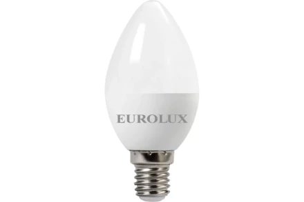 Лампа светодиодная EUROLUX LL-E-C37-7W-230-2,7K-E14 76/2/7 купить в Ноябрьске