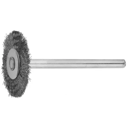 Щетка ЗУБР радиальная, нержавеющая сталь, на шпильке, d 20x 3,2мм, L 42мм, 1шт 35931 купить в Ноябрьске
