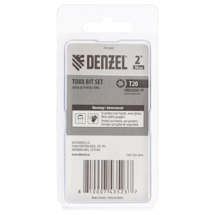Бита T20x50, 5 шт. Denzel 7711320 купить в Ноябрьске