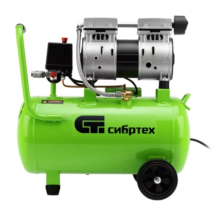 Компрессор безмаслянный малошумный Сибртех МБ 1100/24,1100 Вт, 24 л, 170 л/мин 58006 купить в Ноябрьске