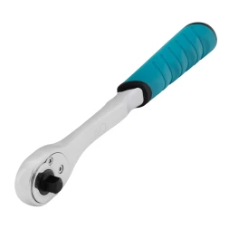 Ключ-трещотка 1/4&quot; Gross 14053, CrV, 90 зубьев, усиленный, хром