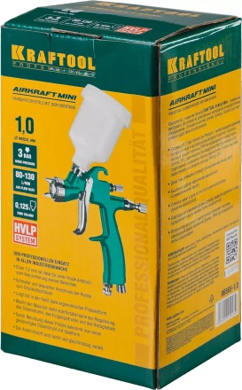 Краскопульт пневматический KRAFTOOL AirKraft Mini, HVLP, c верхним бачком, 1,0мм 06565-1.0 купить в Ноябрьске