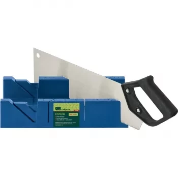 Стусло пластиковое синее,4 угла для запила+пила 350мм СИБРТЕХ 22536 купить в Ноябрьске