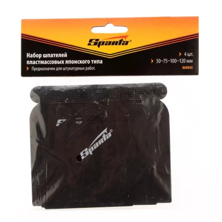 Набор шпателей японских пластмассовых 50-75-100-120 мм 4 шт  SPARTA 860045 купить в Ноябрьске