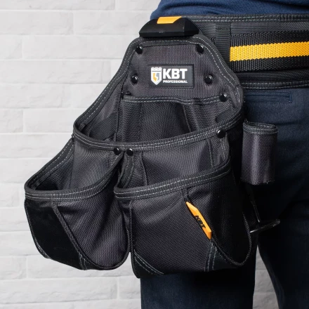 Быстросъемная поясная сумка модульного типа на клипсе с держателями для молотка и рулетки КВТ СМ-02 (83136) купить в Ноябрьске