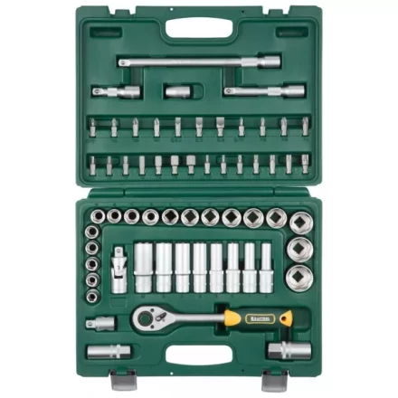 Набор KRAFTOOL &quot;EXPERT QUALITAT&quot;: Торцовые головки &quot;SUPER LOCK&quot; с присоединит квадратом, 1/2&quot;, 60 предметов 27886-H60_z02 купить в Ноябрьске