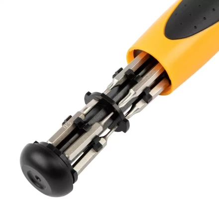 Отвертка реверсивная Denzel 7711609, механизм SmartPush mini 11 шт, CrMo купить в Ноябрьске