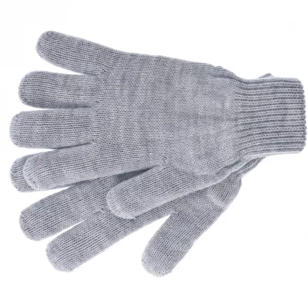 Перчатки трикотажные акрил цвет серая туча двойная манжета Сибртех Россия 68672 купить в Ноябрьске