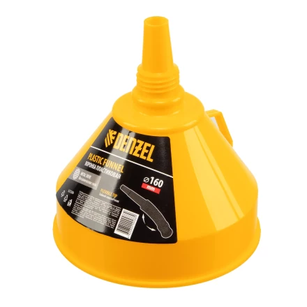 Воронка пластиковая 160 мм с металлическим ситом и гибким наконечником Denzel 537206 купить в Ноябрьске