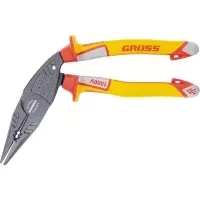 Длинногубцы с изогнутой головой комбинированные диэлектрические рукоятки до 1000 В 200 мм GROSS 17181 купить в Ноябрьске