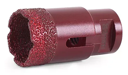 Алмазная коронка MESSER по камню с хвостовиком M14 (вакуумное спекание алмазов) 18 мм купить в Ноябрьске