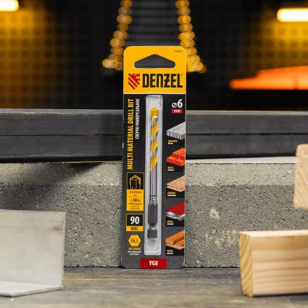 Сверло универсальное, Multi cut, 6 мм Denzel 706007 купить в Ноябрьске