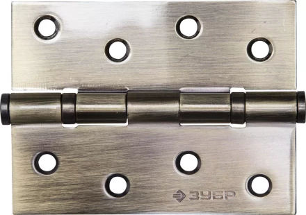 Петля универсальная ЗУБР &quot;ЭКСПЕРТ&quot;, 2 подшипника, цвет латунь (PB), с крепежом, 100х75х2,5мм, 2 шт 37601-100-1 купить в Ноябрьске