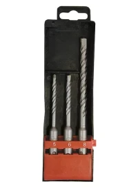 Набор буров по бетону 5х110 6х110 8х160 мм 3 шт в пластиковой коробке SDS PLUS MATRIX 71093