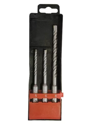 Набор буров по бетону 5х110 6х110 8х160 мм 3 шт в пластиковой коробке SDS PLUS MATRIX 71093 купить в Ноябрьске
