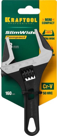 Ключ разводной компактный c тонкими губками KRAFTOOL SlimWide Compact 27266-25 купить в Ноябрьске