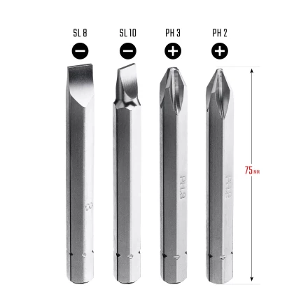 Биты для ударно-поворотных отверток KRAFTOOL 25552 купить в Ноябрьске