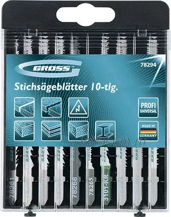 Набор полотен для электролобзика универсальный 10шт Profi пластиковый кейс GROSS 78294 купить в Ноябрьске