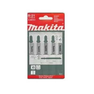 Пилки ( 5 шт.) В-21 HCS, 100х2,1 мм, рез-10 мм, точн.пропил. Makita A-85721 купить в Ноябрьске