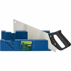 Стусло пластиковое синее,4 угла для запила+пила 450мм СИБРТЕХ 22538 купить в Ноябрьске