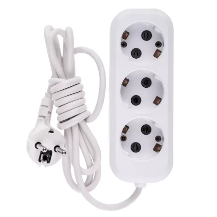 Удлинитель бытовой серия УХз-10-302 с заземлением 2 м 3 розетки 10 A Denzel 95965 купить в Ноябрьске