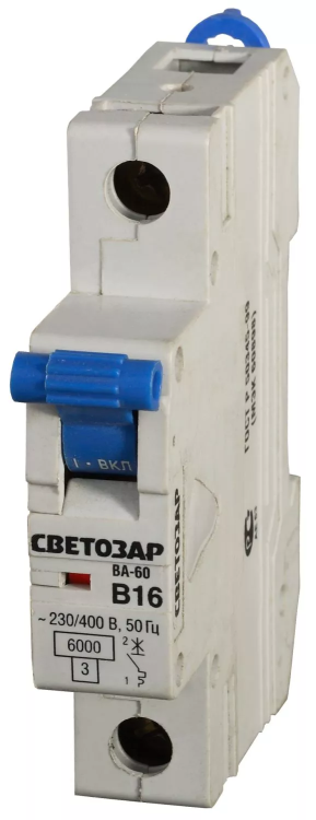 Выключатель автоматический СВЕТОЗАР 1-полюсный, 40 A, "B", откл. сп. 6 кА, 230 / 400 В SV-49051-40-B купить в Ноябрьске