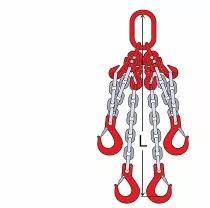 Строп цепной четырехветвевой 4СЦ 4 т L=1.8 м 8 кл с укоротителями купить в Ноябрьске