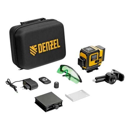 Лазерный уровень мультипризменный DLV-360-3C, 30 м, зеленый луч, Li-Ion 2,4 Aч, кейс// Denzel 35080 купить в Ноябрьске