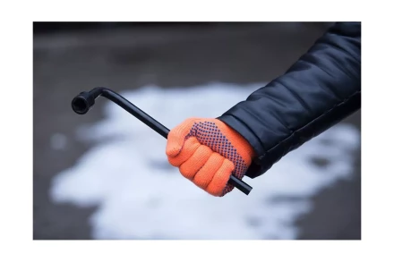 Утепленные перчатки с точечным ПВХ покрытием HAMMER 230-027 купить в Ноябрьске