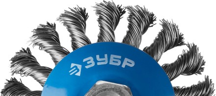 ЗУБР &quot;ПРОФЕССИОНАЛ&quot;. Щетка коническая для УШМ, плетеные пучки стальной проволоки 0,5мм, 100ммхМ14 35269-100_z02 купить в Ноябрьске