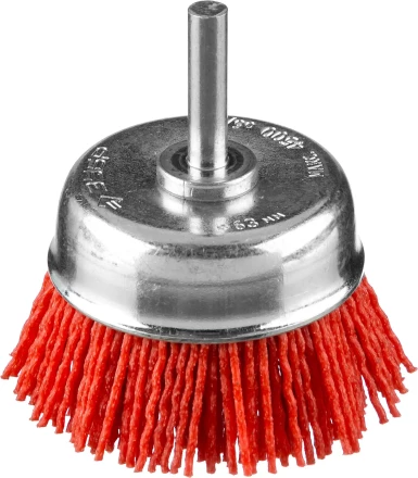 ЗУБР &quot;ПРОФЕССИОНАЛ&quot;. Щетка чашечная для дрели, нейлоновая проволока с абразивным покрытием, 63мм 35165-063_z02 купить в Ноябрьске