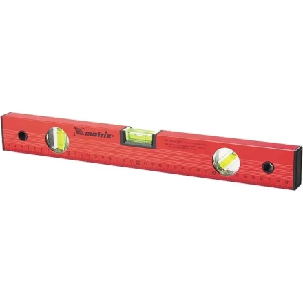 Уровень алюминиевый 1800 мм 3 глазка красный линейка MTX 332389 купить в Ноябрьске