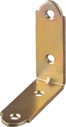 ЗУБР УМ-2.0, 40 x 40 x 17 x 2 мм, желтый цинк, узкий мебельный уголок (31031-40)