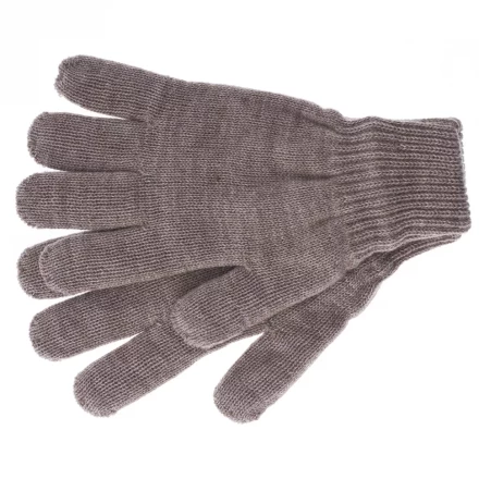 Перчатки трикотажные акрил  коричневый двойная манжета Сибртех Россия 68673 купить в Ноябрьске