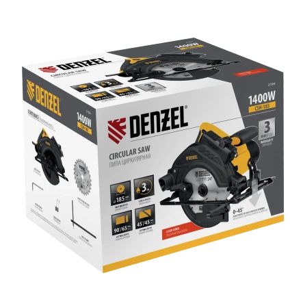 Пила циркулярная Denzel 27304 CSH-185, 1400 Вт, 185 мм купить в Ноябрьске