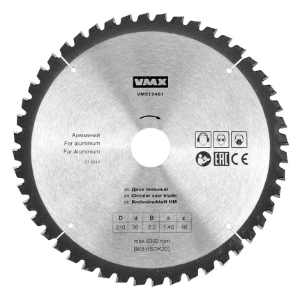 Диск пильный ф210х30 z48 алюминий VMX 512481 купить в Ноябрьске