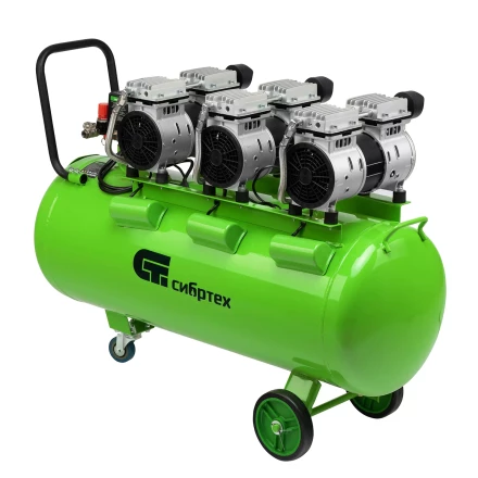 Компрессор безмаслянный малошумный Сибртех МБ 2250/100, 2250 Вт, 100л, 400 л/мин купить в Ноябрьске