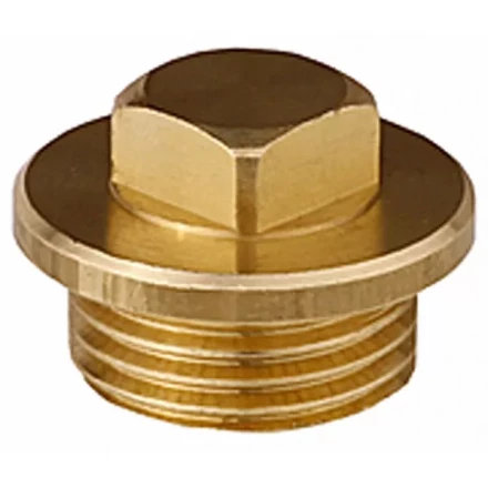 Заглушка GENERAL FITTINGS, 6-ти гранная головка с прижимной шайбой, никелированная латунь, наружная резьба, 1/2&quot; 51099-1/2 купить в Ноябрьске