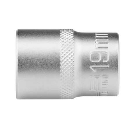 Головка торцевая 19 мм двенадцатигранная CrV под квадрат 1/2 хромированная Stels 13665 купить в Ноябрьске