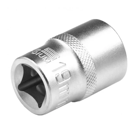 Головка торцевая 19 мм двенадцатигранная CrV под квадрат 1/2 хромированная Stels 13665 купить в Ноябрьске