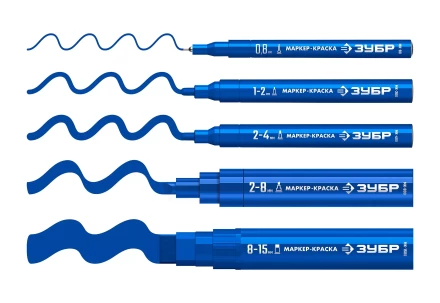 ЗУБР МК-800 синий, 2-8 мм клиновидный маркер-краска (06327-7) купить в Ноябрьске