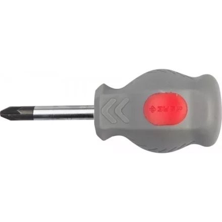 Отвертка ЗУБР &quot;МАСТЕР&quot; &quot;ТЕХНИК&quot; STUBBY, Cr-v, эргономичная двухкомпонентная рукоятка, PZ №2, 38мм 25063-38-2_z01 купить в Ноябрьске