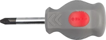 Отвертка ЗУБР &quot;МАСТЕР&quot; &quot;ТЕХНИК&quot; STUBBY, Cr-v, эргономичная двухкомпонентная рукоятка, PZ №2, 38мм 25063-38-2_z01 купить в Ноябрьске