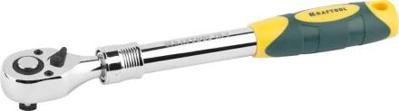 Трещотка для торцовых головок KRAFTOOL &quot;PRO&quot;, телескопическая, Сr-V сталь, 72 зубца, 1/2&quot; 27798-1/2 купить в Ноябрьске