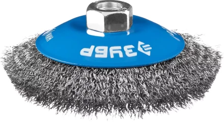 ЗУБР &quot;ПРОФЕССИОНАЛ&quot;. Щетка коническая для УШМ, витая стальная проволока 0,3мм, 100ммхМ14 35265-100_z02 купить в Ноябрьске