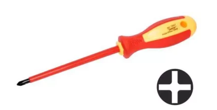 Отвертка диэл.крестовая PH№2х150мм,1000В,1/10/120 19698 купить в Ноябрьске