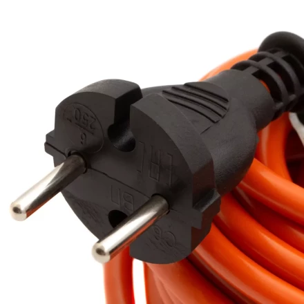 Удлинитель-шнур силовой 10 м, 6А, тип УХз6, ПВС, 1 розетка без заземления Сибртех 95811 купить в Ноябрьске