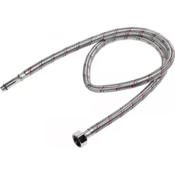 Подводка гибкая STAYER для воды, к смесителям, оплетка из нержавеющей стали, удлиненная, г/ш 1/2&quot;-1м 51017-100