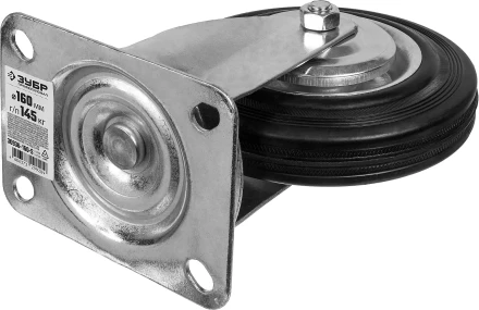 ЗУБР d 160 мм, г/п 145 кг, игольчатый подшипник, резина/металл, поворотное колесо, Профессионал (30936-160-S) купить в Ноябрьске