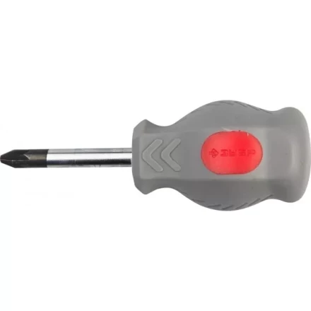 Отвертка ЗУБР &quot;МАСТЕР&quot; &quot;ТЕХНИК&quot; STUBBY, Cr-v, эргономичная двухкомпонентная рукоятка, PZ №1, 38мм 25063-38-1_z01 купить в Ноябрьске